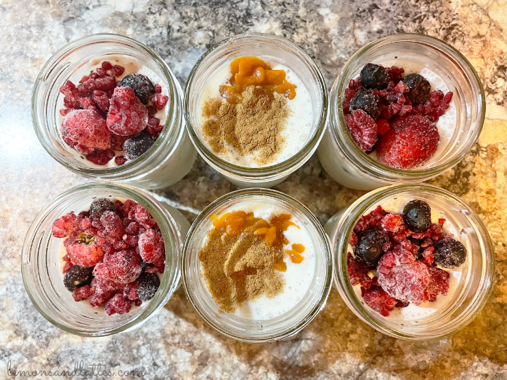 overnight oats mini mason jars