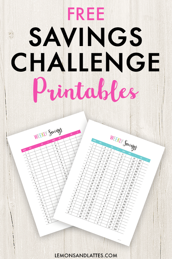 52-Week Money Challenge Printables 2020 | Lemons & Lattes