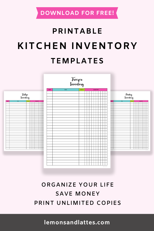 Free Printable Kitchen Inventory Sheets