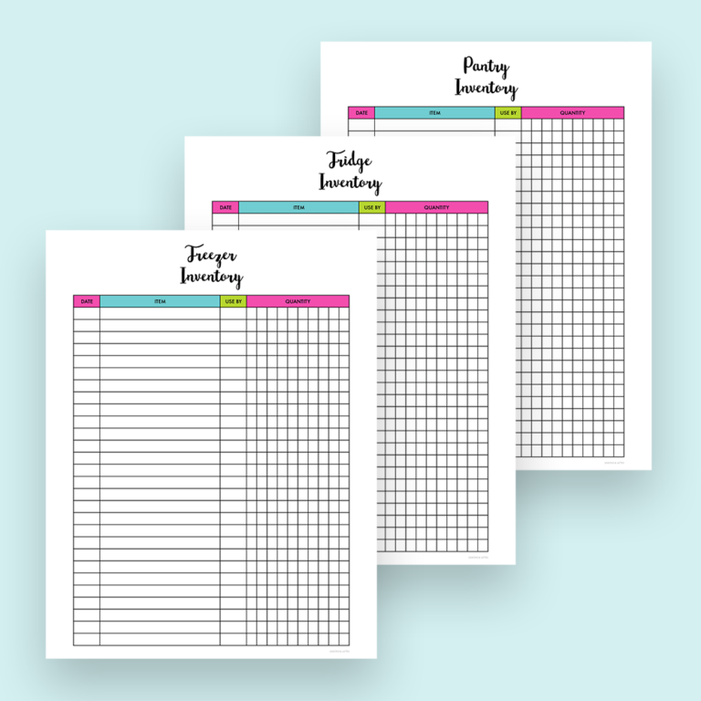 Printable Kitchen Inventory Sheets for Ultimate Organization