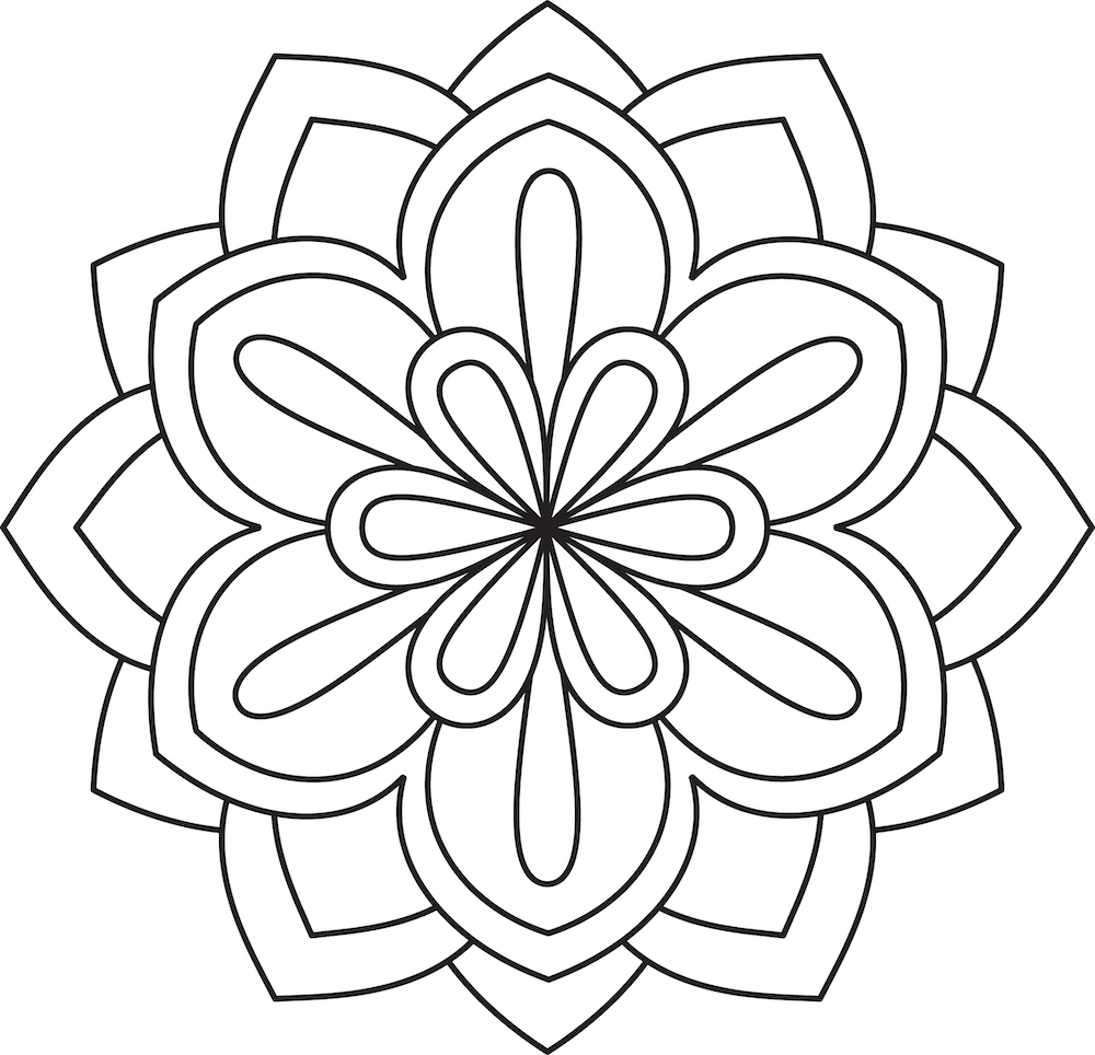 Easy Mandala Coloring Pages Free Printable Flower Mandalas