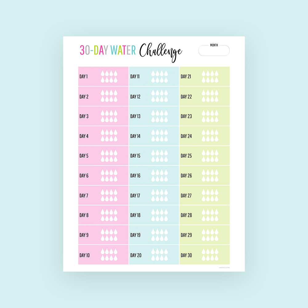 Free Printable Water Tracker