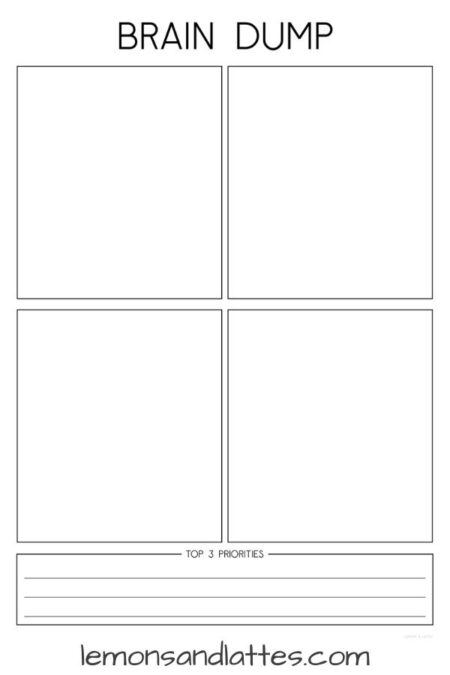 Brain Dump Worksheet PDF Free Printables Brain dump worksheet pdf free printables