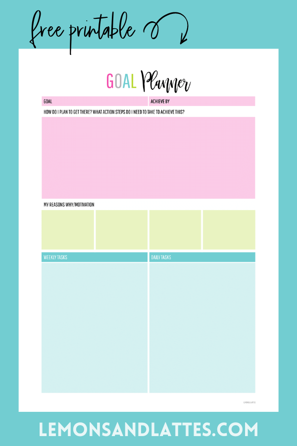 personal goal development worksheet