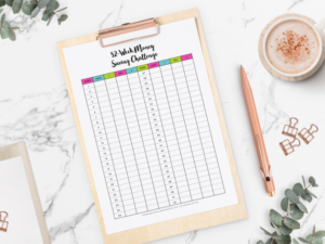 52-week money challenge printable