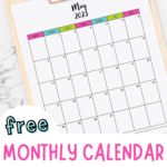 monthly calendar printouts