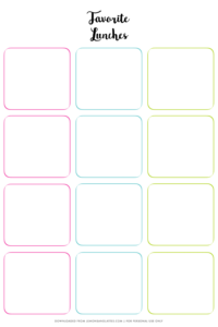 19 Cute Meal Planner Printables