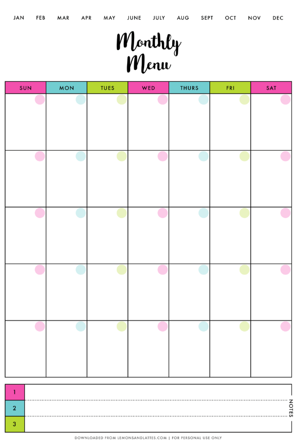 19 Cute Meal Planner Printables