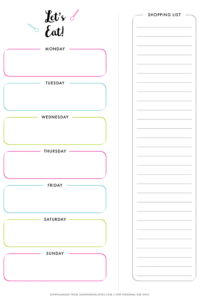 19 Cute Meal Planner Printables
