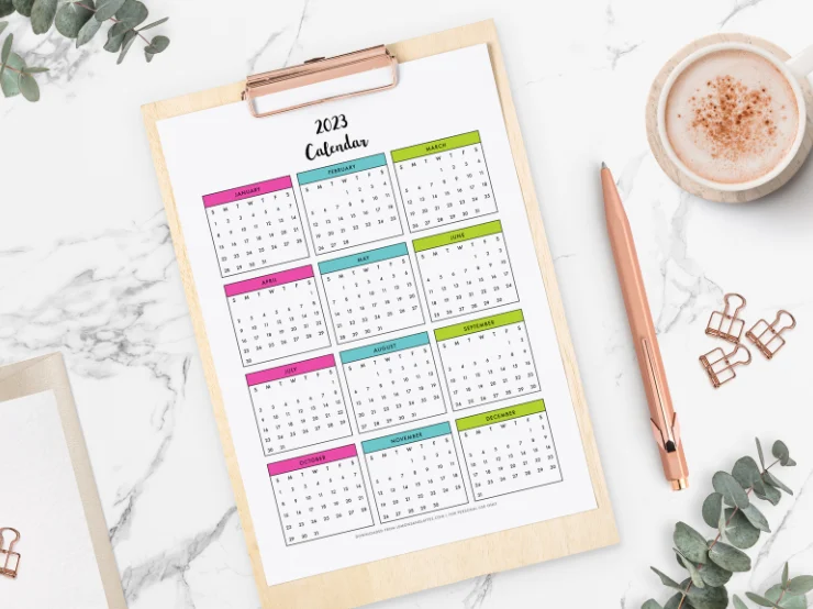 monthly calendar printables 2023
