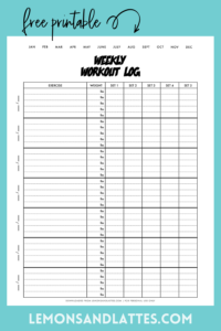 Free Printable Workout Logs to Track Your Progress