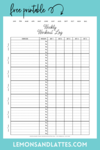 Free Printable Workout Logs to Track Your Progress