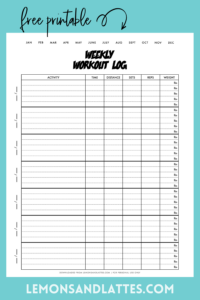 Free Printable Workout Logs to Track Your Progress