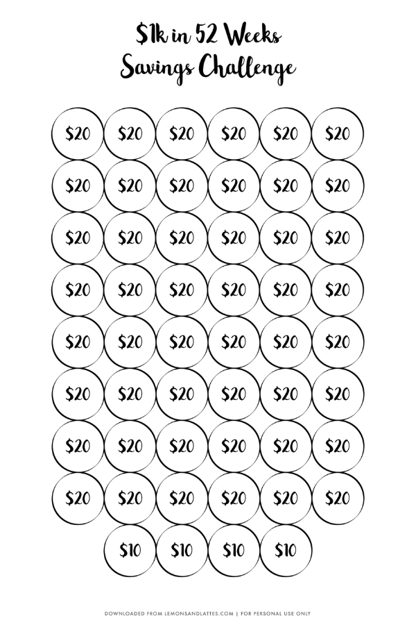 52Week Money Challenge Printables to Save More in 2024