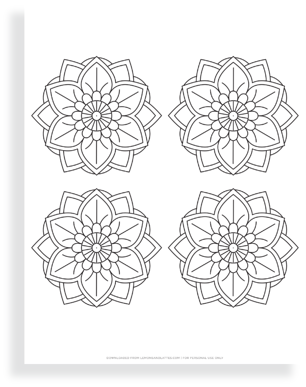 easy mandala coloring page