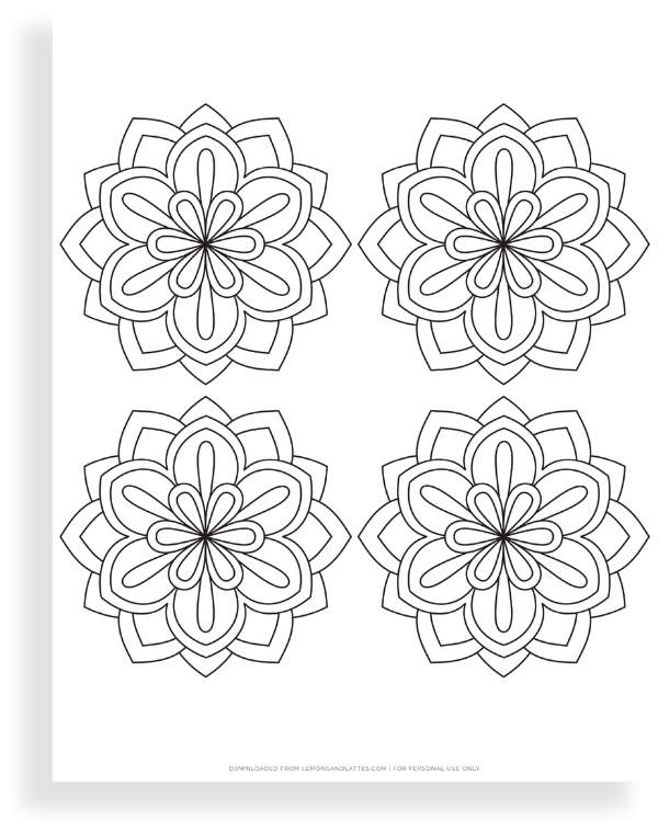 easy mandala coloring page