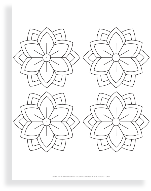 easy mandala coloring page