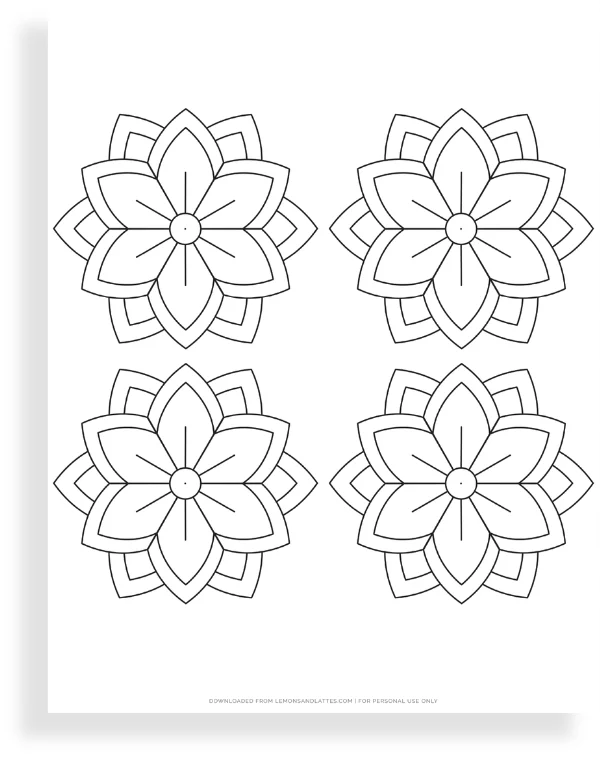 easy mandala coloring page