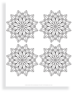 flower mandala coloring sheet