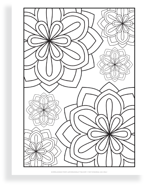 flower mandala coloring sheet