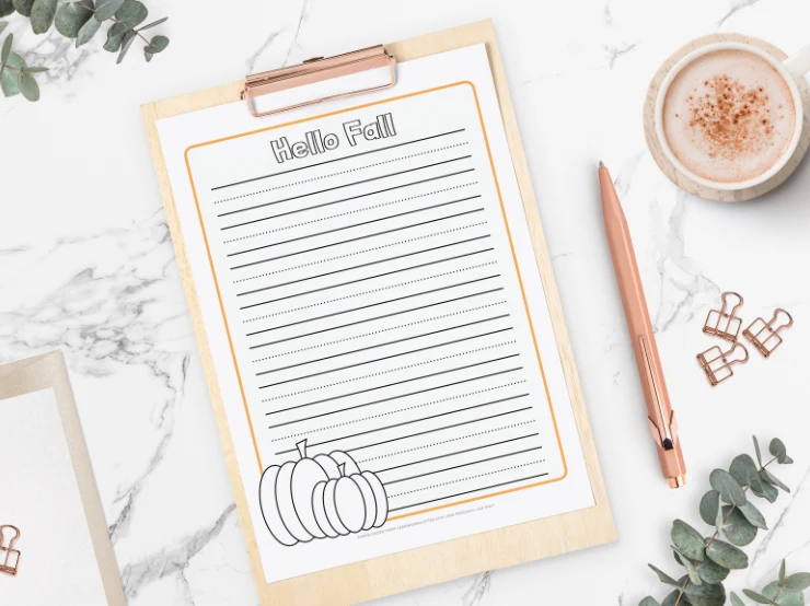 free fall writing paper