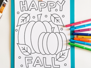happy fall coloring pages