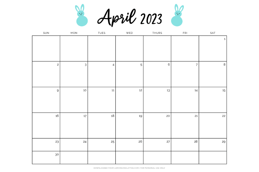 April 2023 calendar
