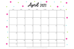 72 Simple and Cute April Calendar Printables