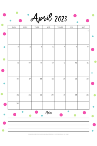 72 Simple and Cute April Calendar Printables