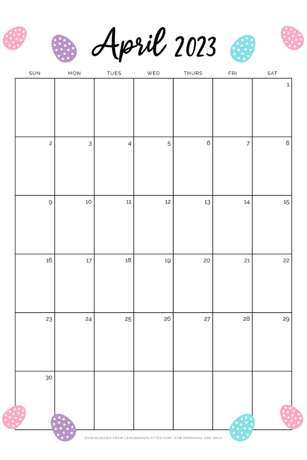 easter egg calendar