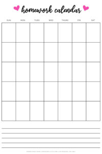Printable Homework Planners to Help Students Get Organized