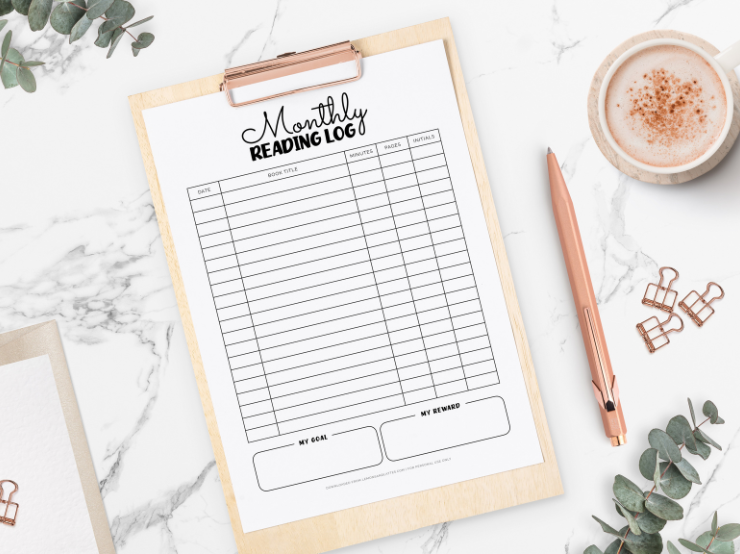Free Printable Monthly Reading Logs for Kids