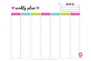 The Cutest Weekly Planner Printables
