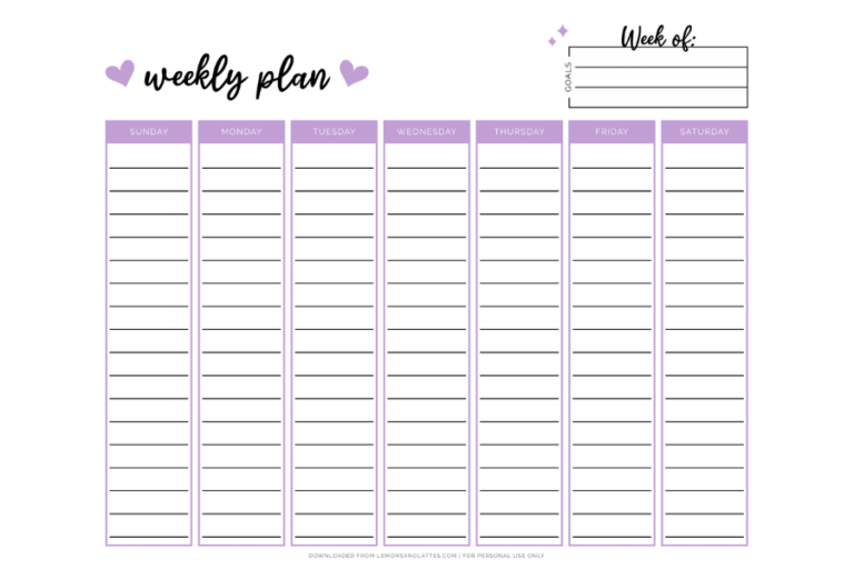 The Cutest Weekly Planner Printables