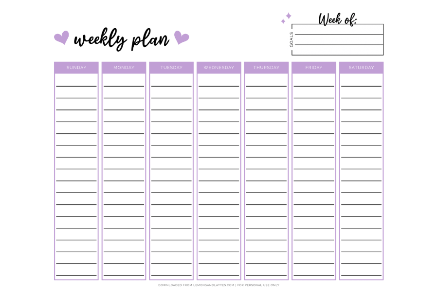 40 Free Girly and Cute Weekly Planner Printables to Get Organized