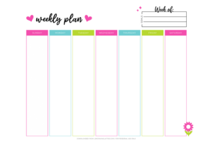 The Cutest Weekly Planner Printables