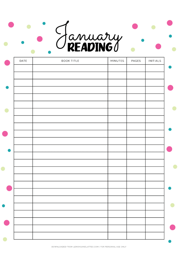 103 Free Printable Reading Logs