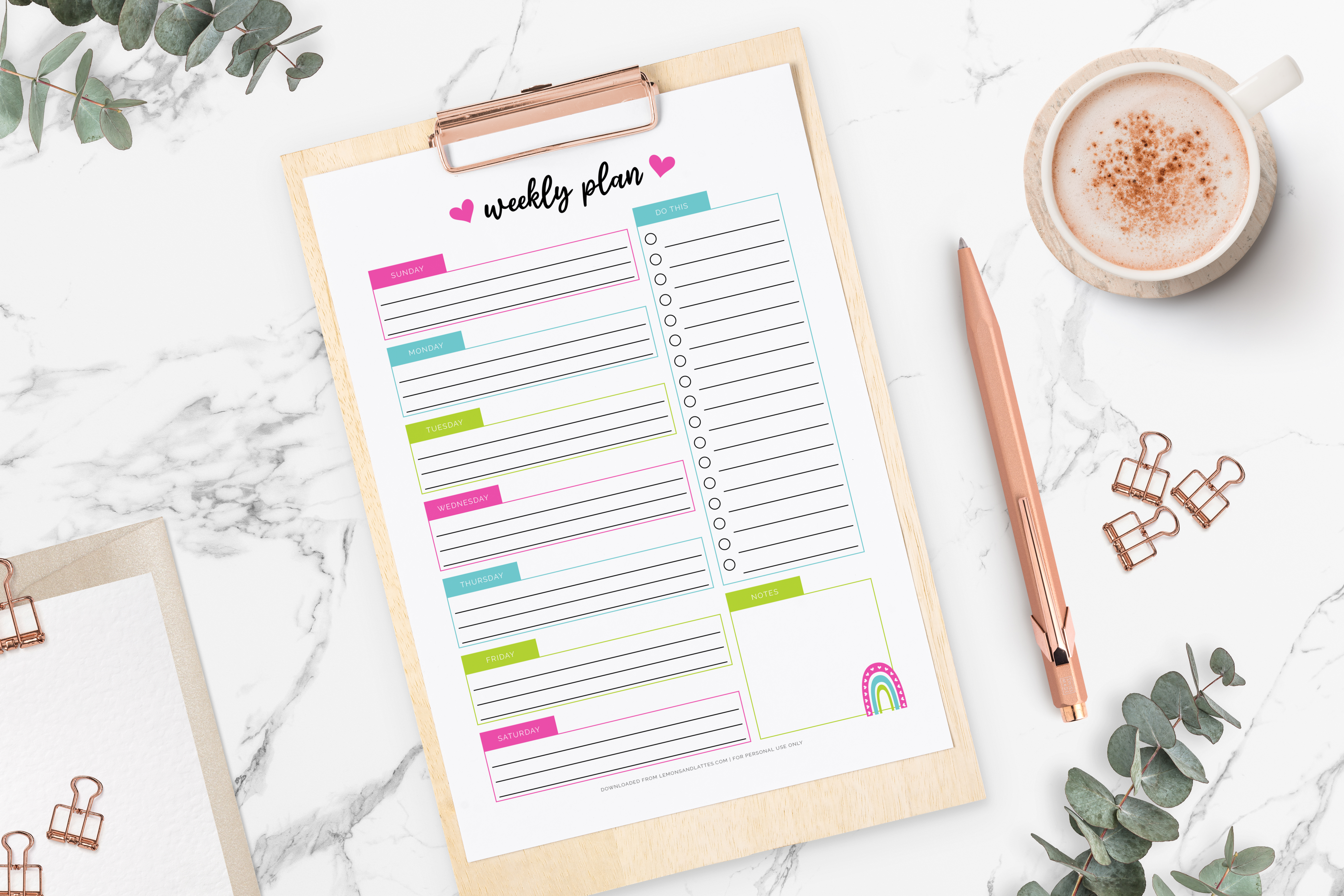 The Cutest Weekly Planner Printables