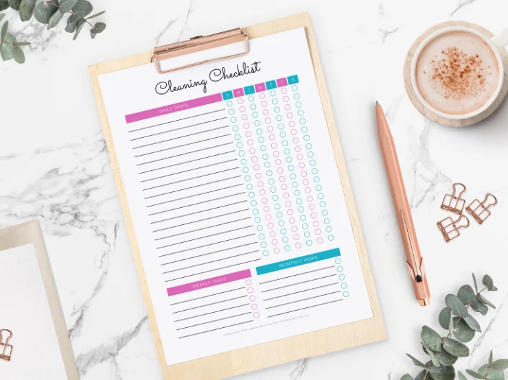 cleaning checklist printables