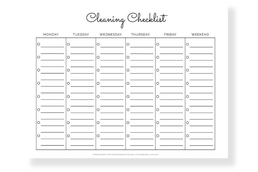 28-free-house-cleaning-checklist-templates