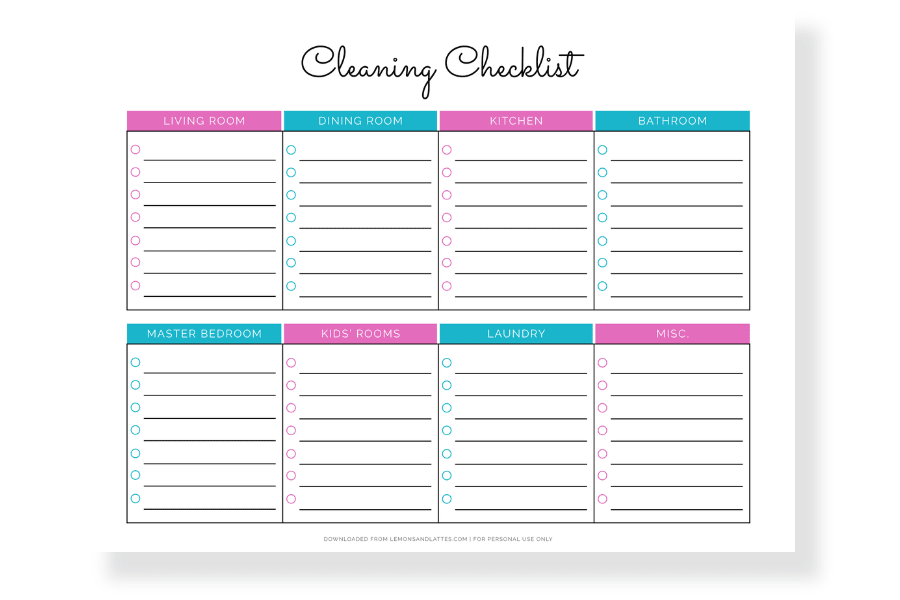 28 Free House Cleaning Checklist Templates