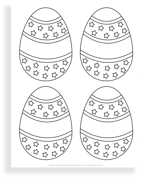 easter eggs to color