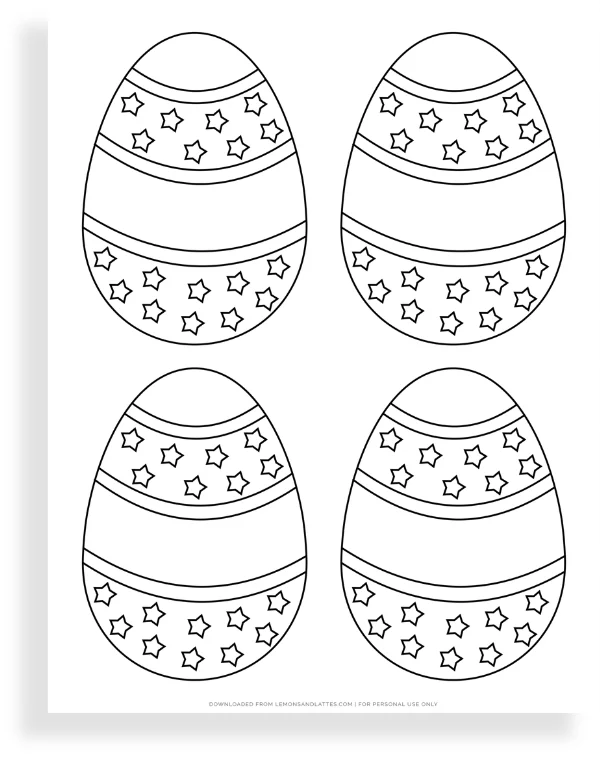 easter eggs to color