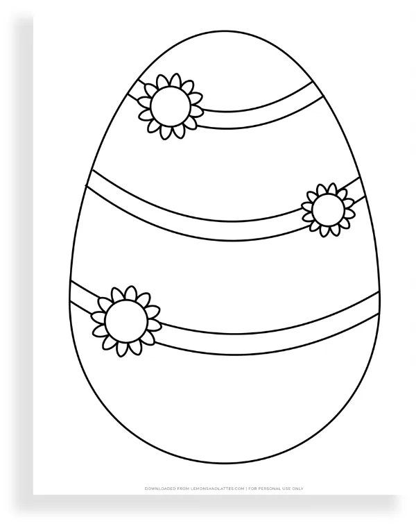 17 Free Printable Easter Egg Coloring Pages