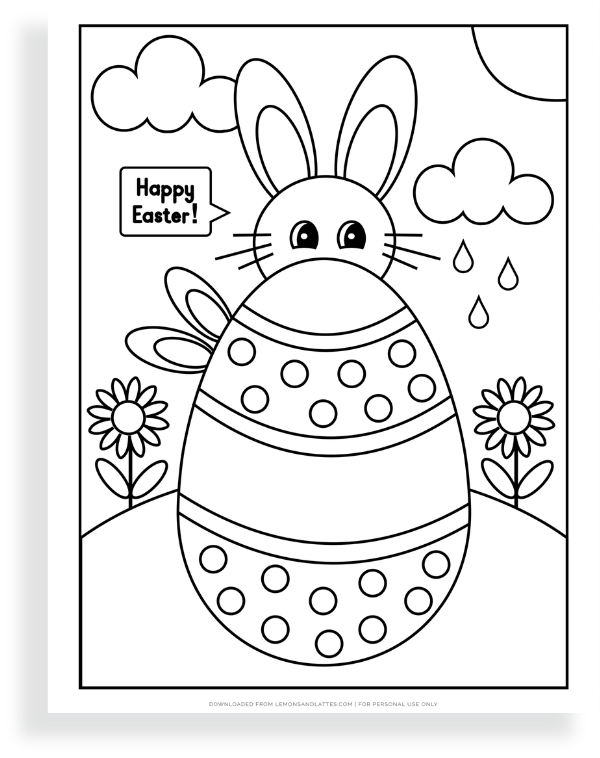 easter egg coloring page