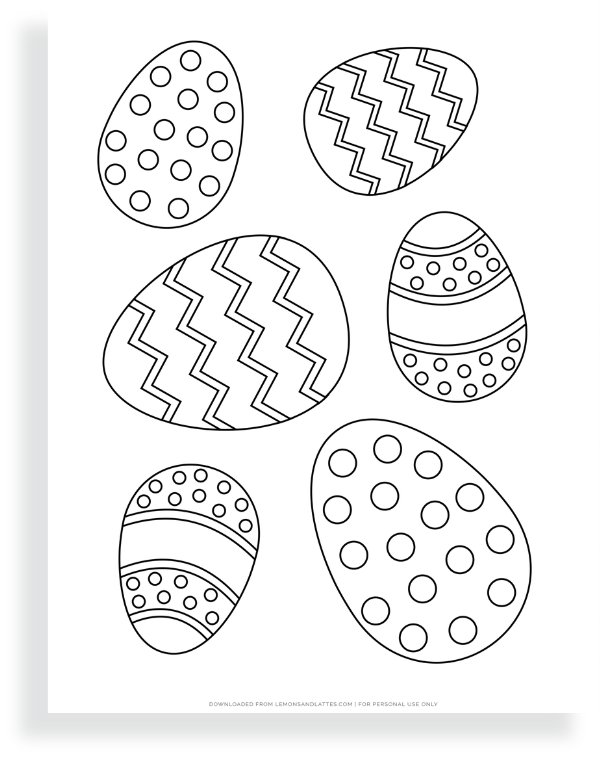 easter egg coloring sheet