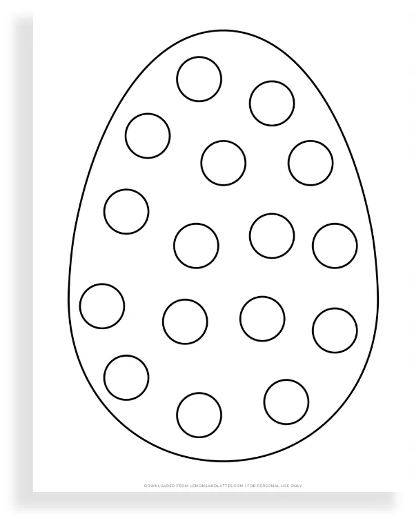 easter egg coloring sheet