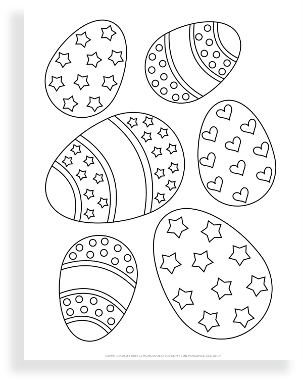 easter egg coloring sheet