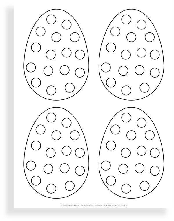 easter egg coloring sheet