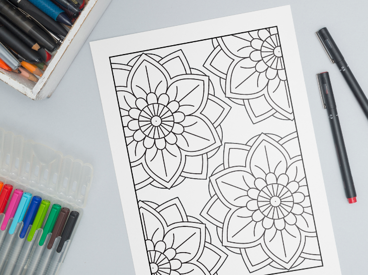 Easy Mandala Coloring Pages with Flower Patterns
